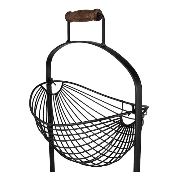 Clayre & Eef | Rek met manden Zwart 27x19x57 cm | 6Y5410