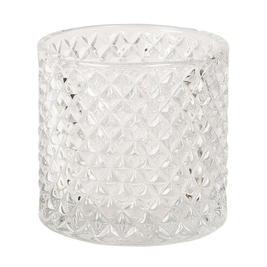Clayre & Eef | Bonbonniere met deksel Transparant ø 8x13 cm | 6GL2839