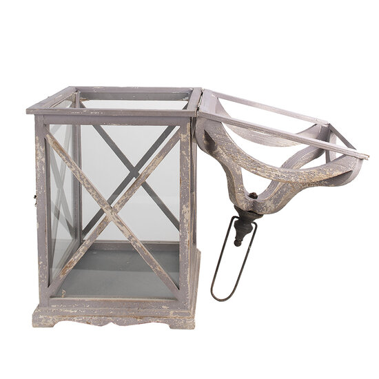 Clayre & Eef | Lantaarns Set van 2 Grijs 33x33x73 / 25x25x56 cm | 50742