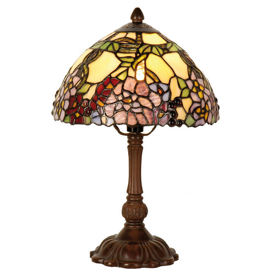 Clayre & Eef | Tiffany Tafellamp Geel, Groen, Roze ø 22x32 cm E14/max 1x40W | 5LL-1103