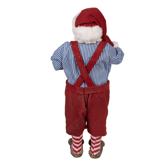 Clayre &amp; Eef   | Kerstdecoratie Kerstman Rood 16x8x28 cm | 65234