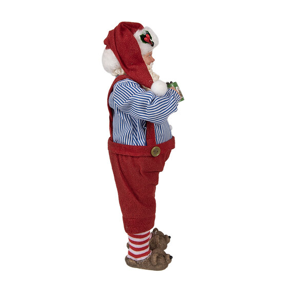 Clayre &amp; Eef   | Kerstdecoratie Kerstman Rood 16x8x28 cm | 65234