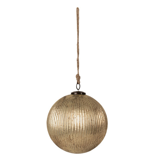 Clayre & Eef | Kerstbal Goudkleurig ø 26x26 cm | 6GL4363L