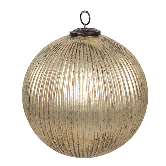 Clayre & Eef | Kerstbal Goudkleurig ø 20x20 cm | 6GL4363M