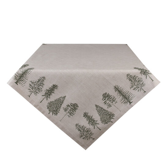 Clayre & Eef | Tafelkleed Kerst Beige Groen 150x250 cm | NPT05