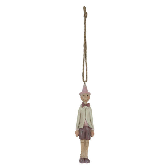 Clayre & Eef | Decoratie hanger Roze 3x3x11 cm | 6PR0654