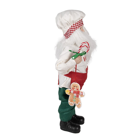 Clayre & Eef | Kerstdecoratie Kerstman Rood 26x16x46 cm | 65215