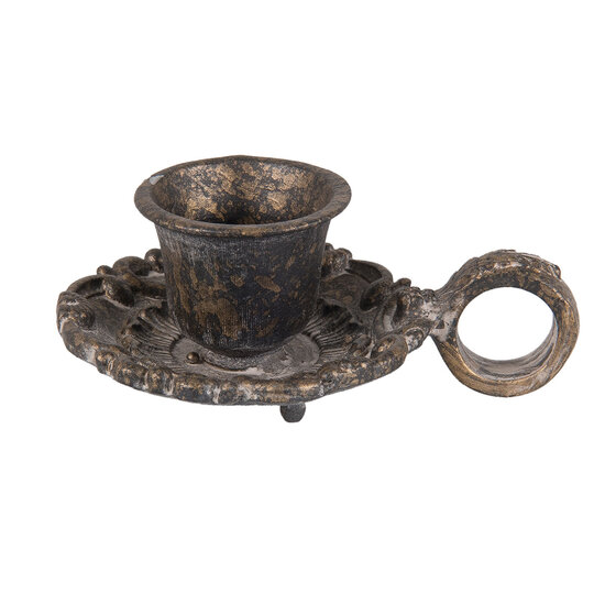 Clayre & Eef | Kandelaar Bruin 9x6x4 cm | 6Y2595