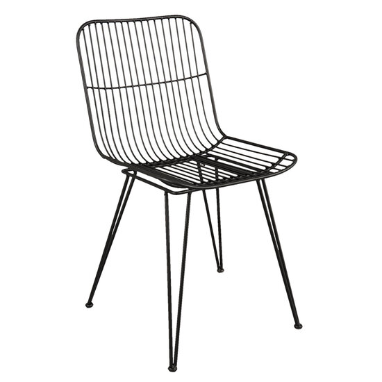Clayre & Eef | Eetkamerstoelen Zwart 42x55x83 cm | 6Y2512