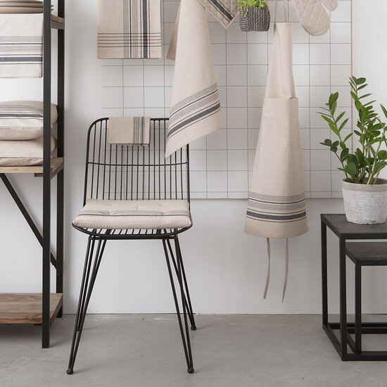 Clayre & Eef | Eetkamerstoelen Zwart 42x55x83 cm | 6Y2512