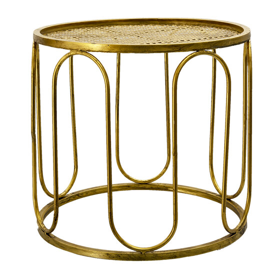 Clayre & Eef | Bijzettafel Goudkleurig ø 41x37 cm | 6Y4552