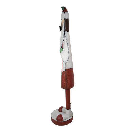 Clayre & Eef | Kerstdecoratie Beeld Kerstman Wit, Rood 70x30x206 cm | 5Y1177