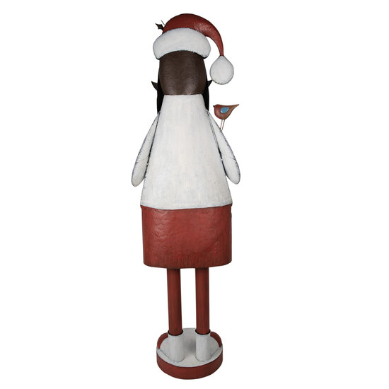 Clayre & Eef | Kerstdecoratie Beeld Kerstman Wit, Rood 70x30x206 cm | 5Y1177