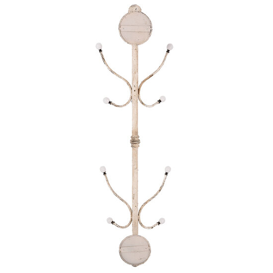Clayre & Eef | Wandkapstok Wit 28x22x100 cm | 63792