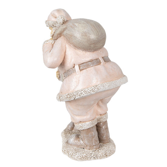 Clayre & Eef | Kerstdecoratie Kerstman Roze 13x11x18 cm | 6PR3932