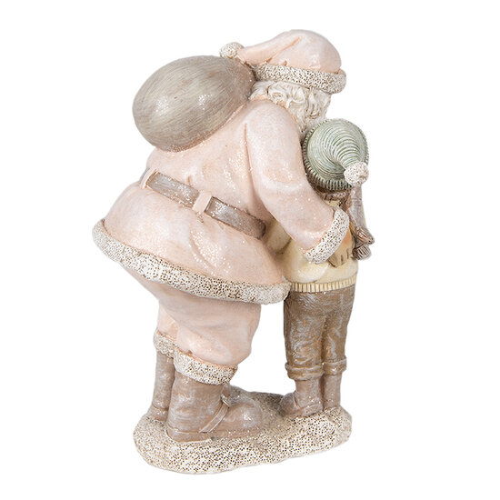 Clayre & Eef | Kerstdecoratie Kerstman Roze 13x11x18 cm | 6PR3932