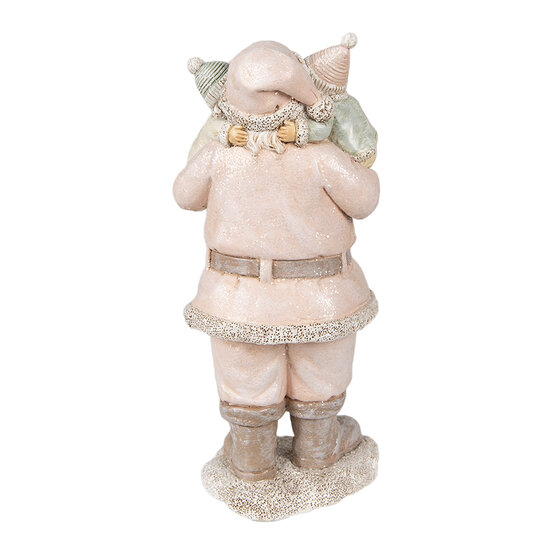 Clayre & Eef | Kerstdecoratie Kerstman Roze 10x8x21 cm | 6PR3933