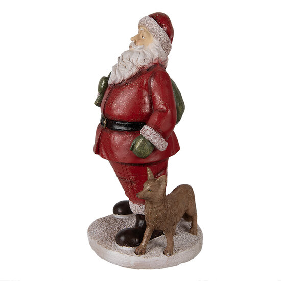Clayre & Eef | Kerstdecoratie Kerstman Rood 16x14x26 cm | 6PR3946