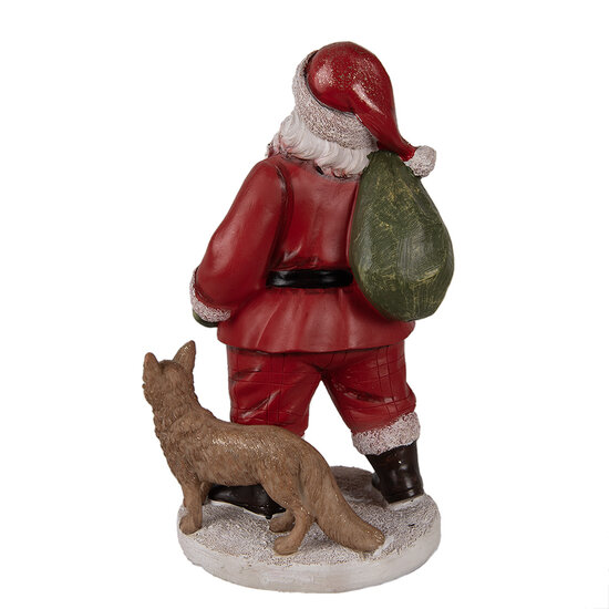 Clayre & Eef | Kerstdecoratie Kerstman Rood 16x14x26 cm | 6PR3946