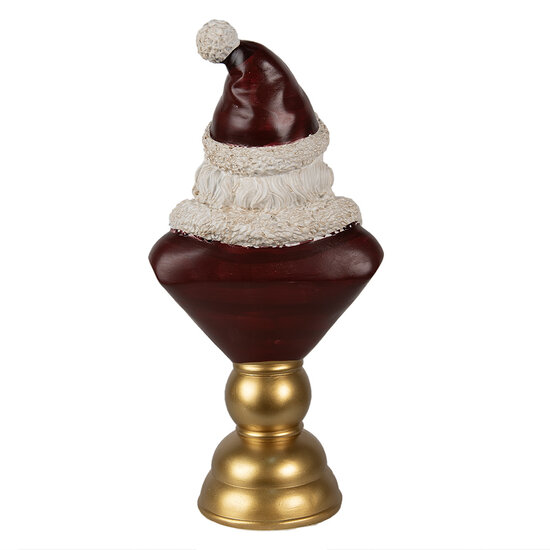 Clayre & Eef | Kerstdecoratie Kerstman Rood Wit 19x15x40 cm | 6PR3949