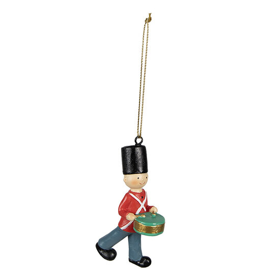 Clayre & Eef | Decoratie hanger soldaatje Rood Blauw 4x2x8 cm | 6PR4919