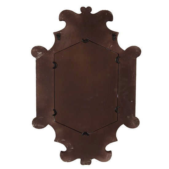 Clayre & Eef | Wandspiegel Beige Grijs Goudkleurig 51x3x75 cm | 52S292