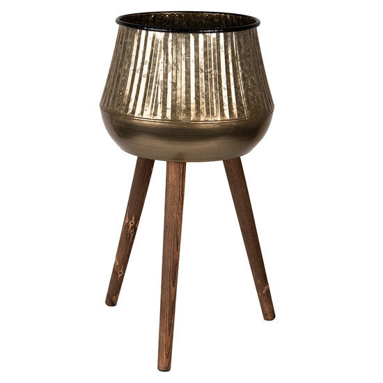 Clayre & Eef | Planthouder Koperkleurig Bruin 35x35x60 cm | 6Y5402M
