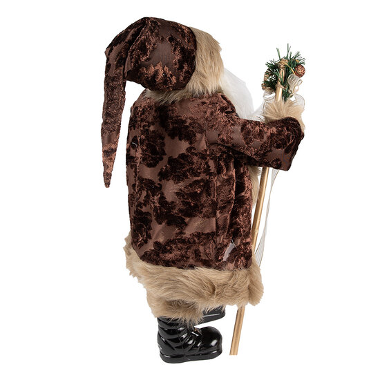 Clayre & Eef | Kerstdecoratie Kerstman Bruin Beige 26x16x47 cm | 65260