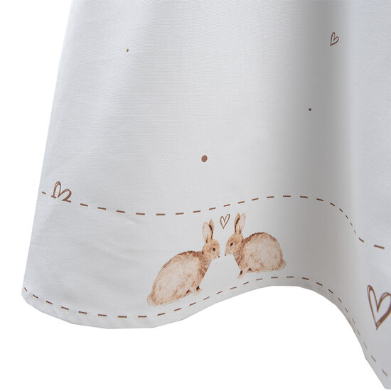 Clayre & Eef | Rond Tafelkleed Beige Bruin ø 170 cm | BSLC07