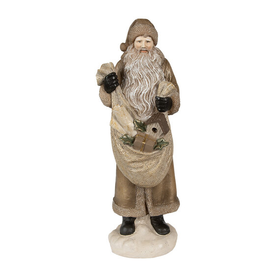 Clayre & Eef | Kerstdecoratie Kerstman 11x11x30 cm | 6PR3952