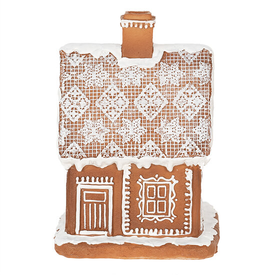 Clayre &amp; Eef   | Decoratie Huis met LED Bruin 13x13x18 cm/ 3xAAA | 6PR3974