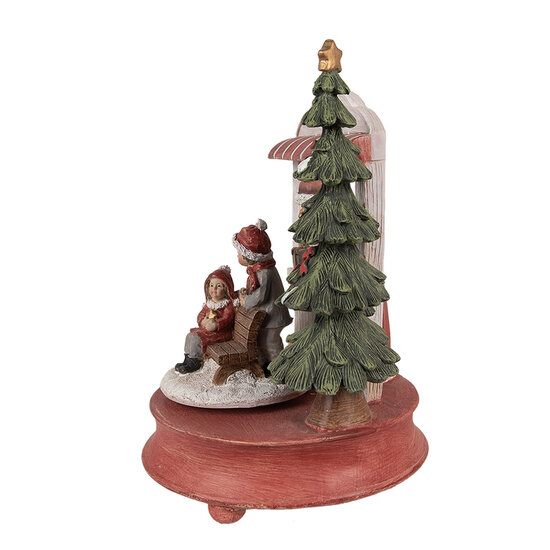 Clayre & Eef | Muziekdoos Rood, Wit, Groen 17x16x24 cm | 6PR4941