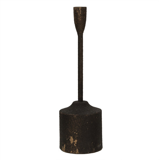 Clayre & Eef | Kandelaar (set van 3) Zwart ø 9x35 / ø 9x30 / ø 9x25 cm | 6Y5474