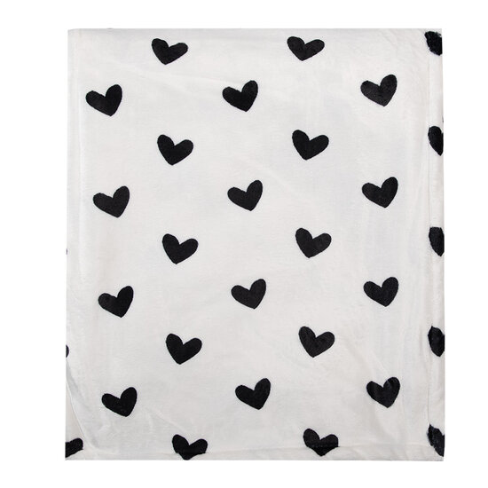Clayre & Eef | Plaid Wit Zwart 130x170 cm | LBS60