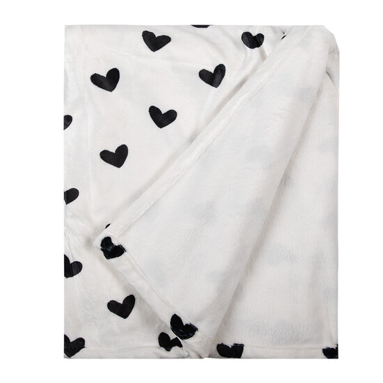Clayre & Eef | Plaid Wit Zwart 130x170 cm | LBS60