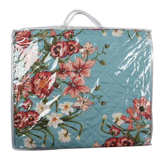 Clayre & Eef | Bedsprei Blauw Roze 140x220 cm | Q197.059