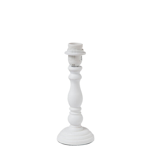 Clayre & Eef | Lampenvoet Tafellamp Wit ø 10x26 cm E27/max 1x40W | 6LMP478W