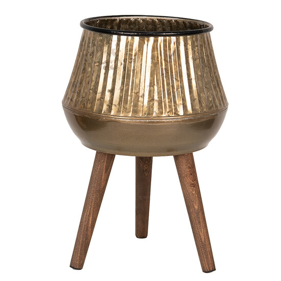 Clayre & Eef | Planthouder Koperkleurig Bruin 27x27x39 cm | 6Y5403
