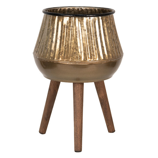 Clayre & Eef | Planthouder Koperkleurig Bruin 27x27x39 cm | 6Y5403
