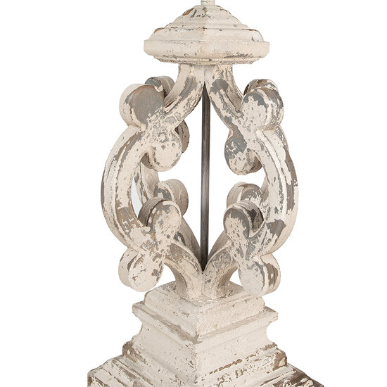 Clayre &amp; Eef   | Tafellamp Beige Grijs &oslash; 40x79 cm E27/max 1x60W | 5LMC0032