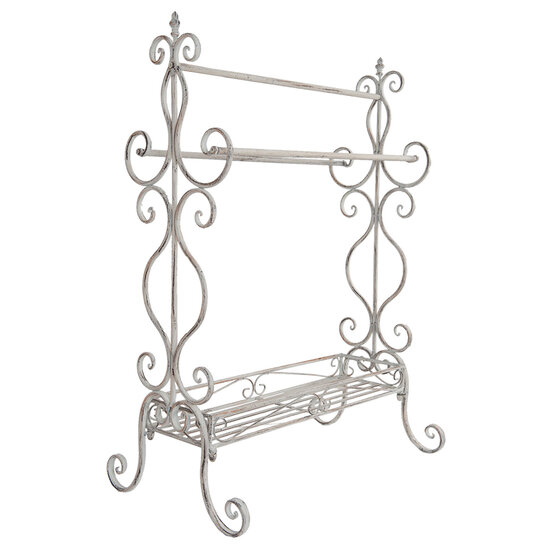 Clayre & Eef | Handdoekhouder Wit 65x40x93 cm | 5Y0313