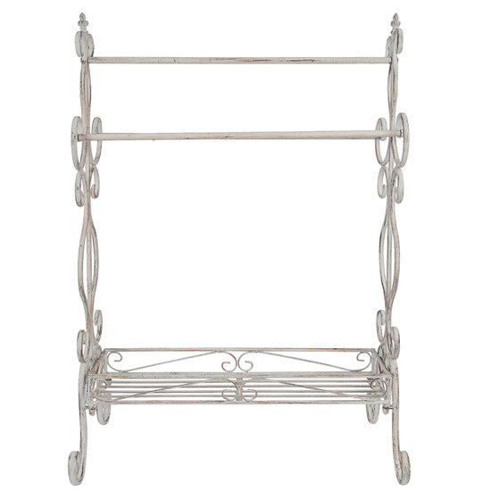 Clayre & Eef | Handdoekhouder Wit 65x40x93 cm | 5Y0313