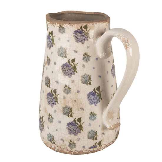 Clayre & Eef | Decoratieve Schenkkan Beige Blauw 21x15x23 cm | 6CE1640L