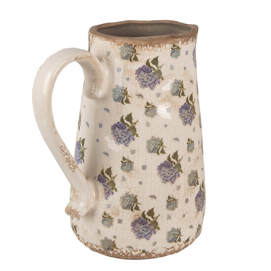 Clayre & Eef | Decoratieve Schenkkan Beige Blauw 21x15x23 cm | 6CE1640L