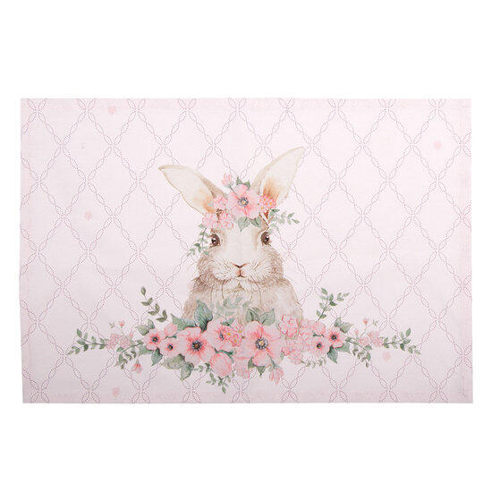 Clayre &amp; Eef   | Placemats Set van 6 Roze 48x33 cm | FEB40-1