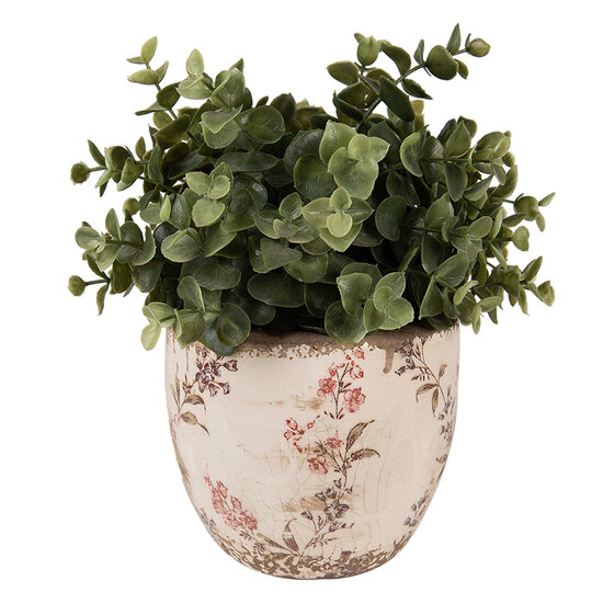 Clayre & Eef | Bloempot Binnen Beige Roze ø 13x11 cm | 6CE1615S