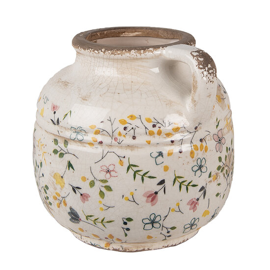 Clayre &amp; Eef   | Decoratieve Schenkkan Beige Geel &oslash; 17x16 cm | 6CE1611L