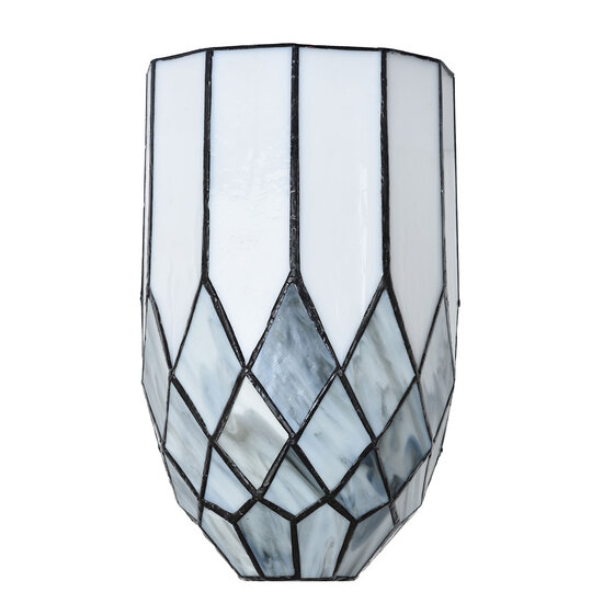 Clayre & Eef | Wandlamp Tiffany Grijs 18x15x27 cm E14/max 1x25W | 5LL-6333