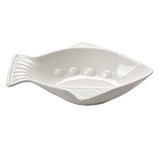 Clayre & Eef | Soepkom Vis Wit 19x15x4 cm | 6CEBO0057