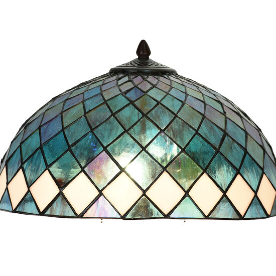 Clayre & Eef | Tiffany Tafellamp Blauw ø 40x61 cm E27/max 2x60W | 5LL-6347